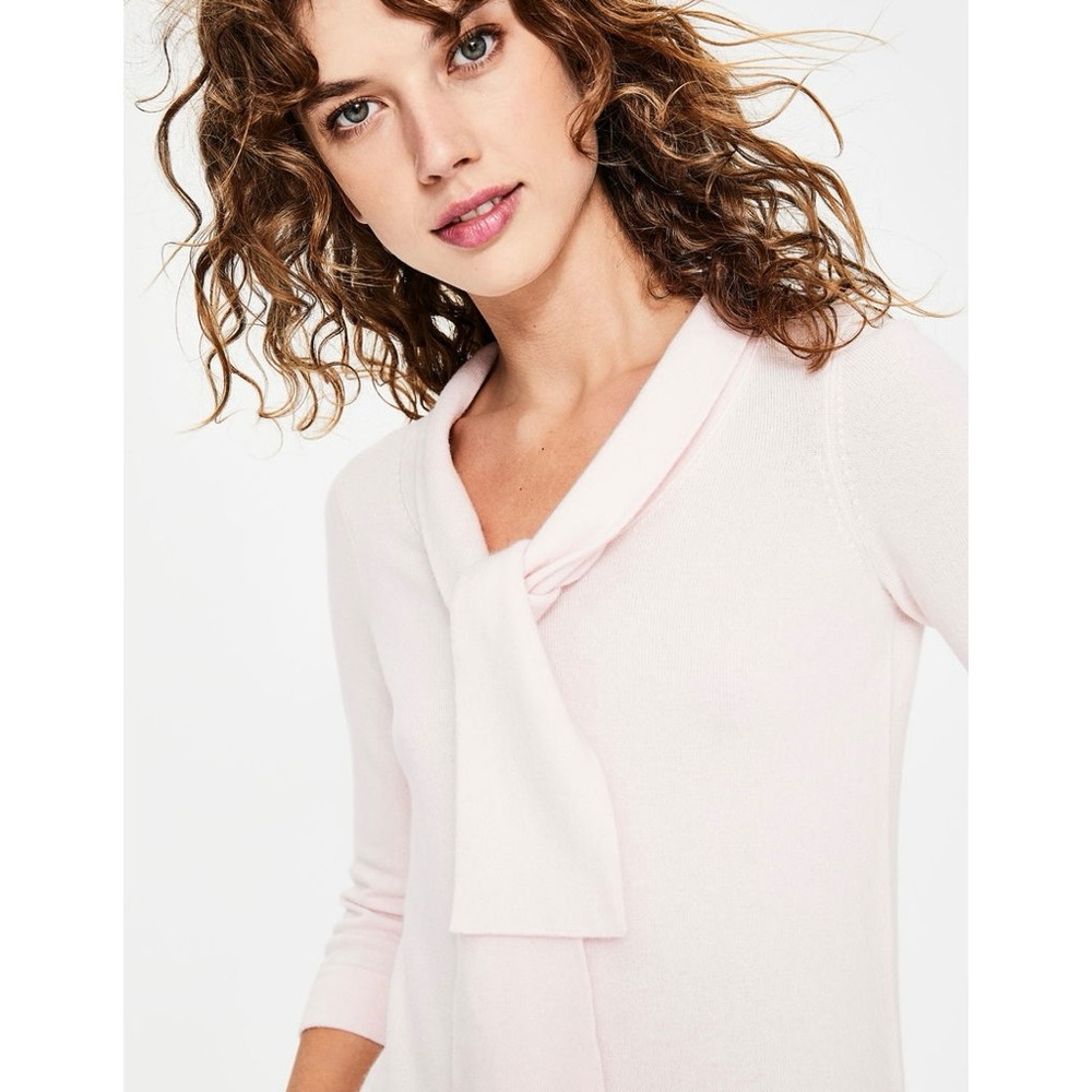 Boden light pink Ellie Jumper 3/4 sleeve sweater - Picture 3 of 11